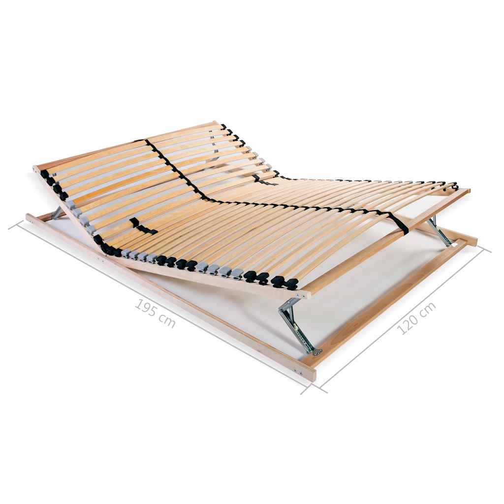 lamelbund til seng med 28 lameller 7 zoner 120 x 200 cm