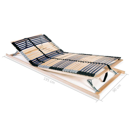 lamelbund til seng med 42 lameller 7 zoner 90 x 200 cm