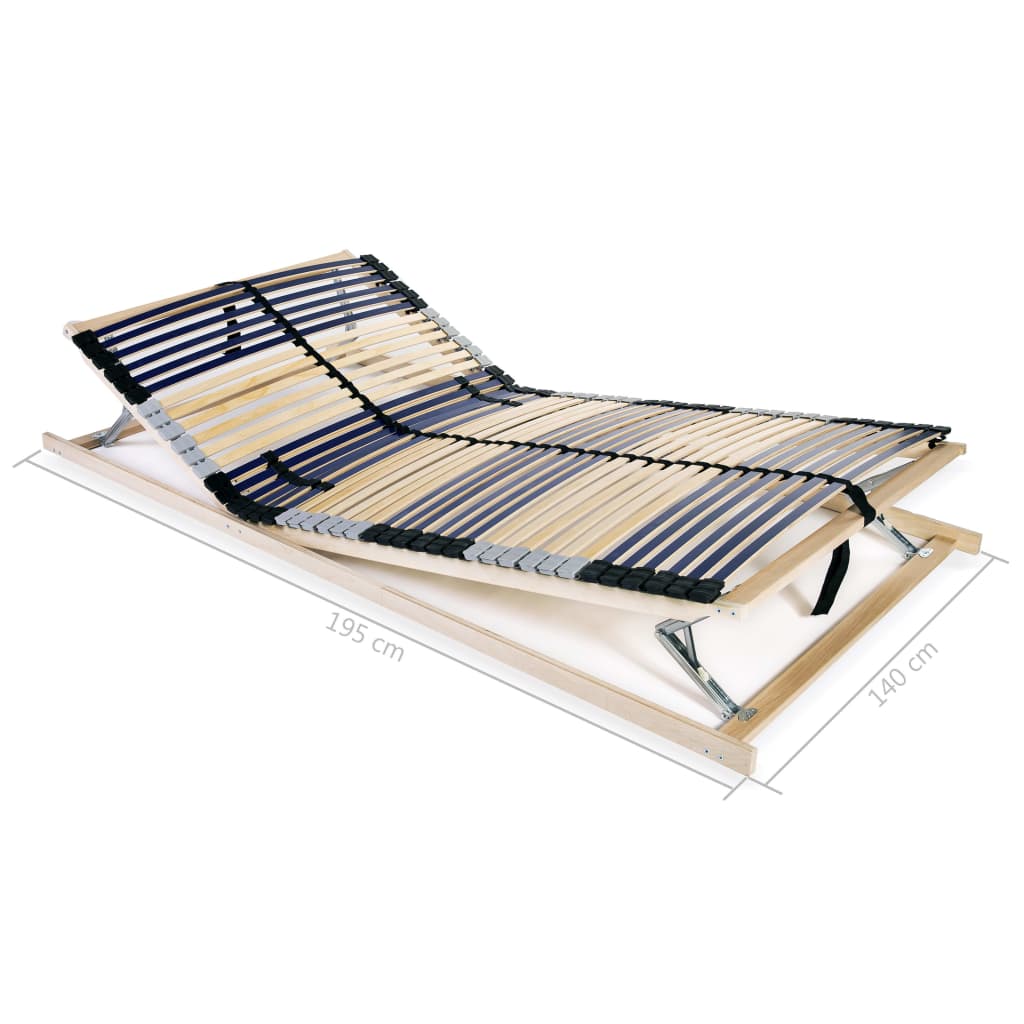 lamelbund til seng med 42 lameller 7 zoner 140 x 200 cm