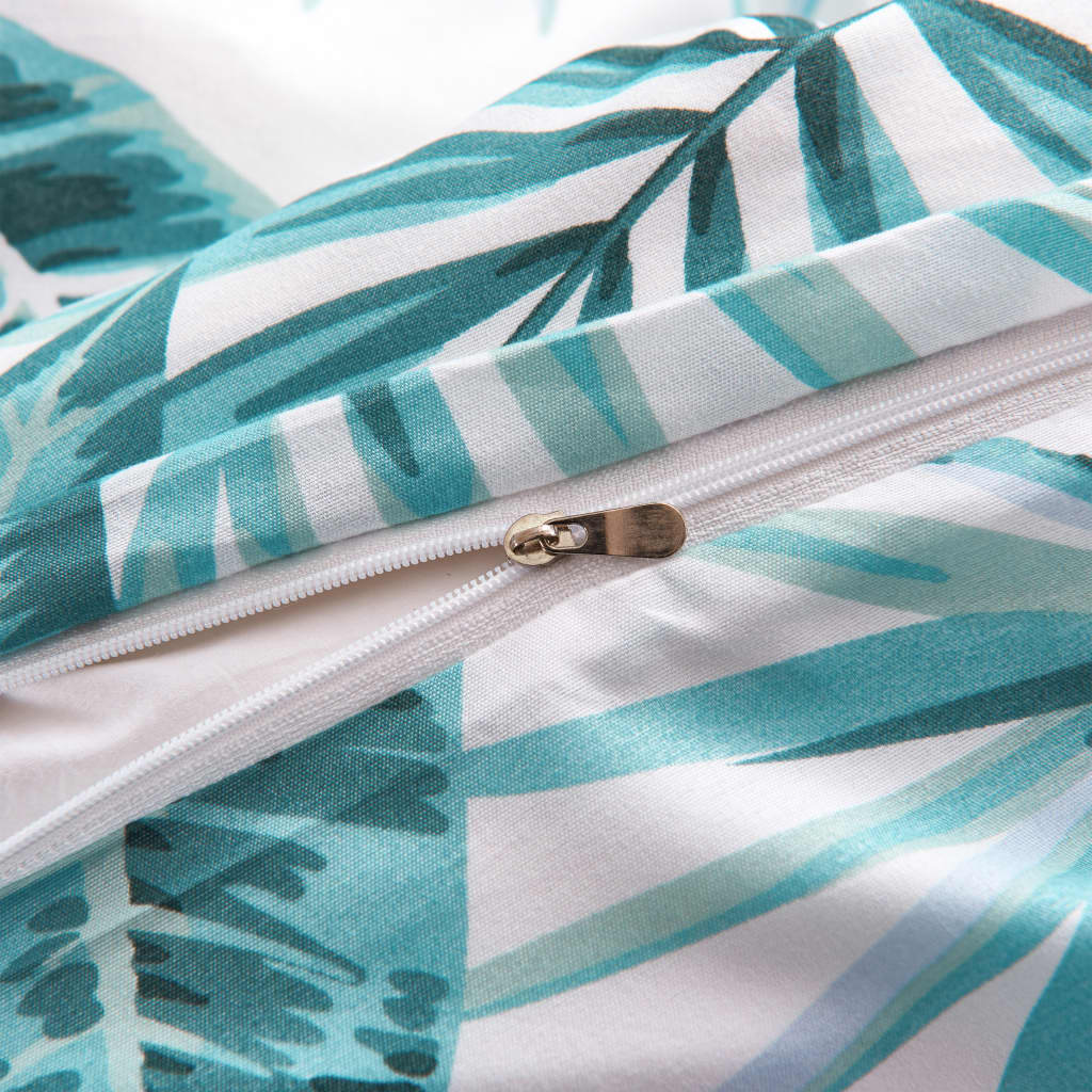 dynebetræk 140x200/60x70 cm blade grøn