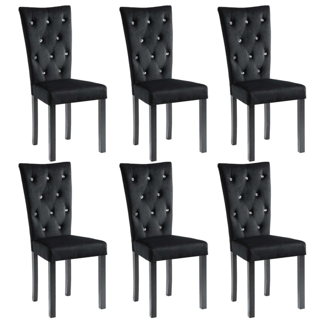 spisebordsstole 6 stk. velour sort