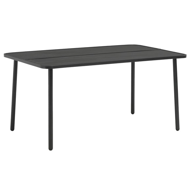 havebord 150 x 90 x 72 cm stål mørkegrå