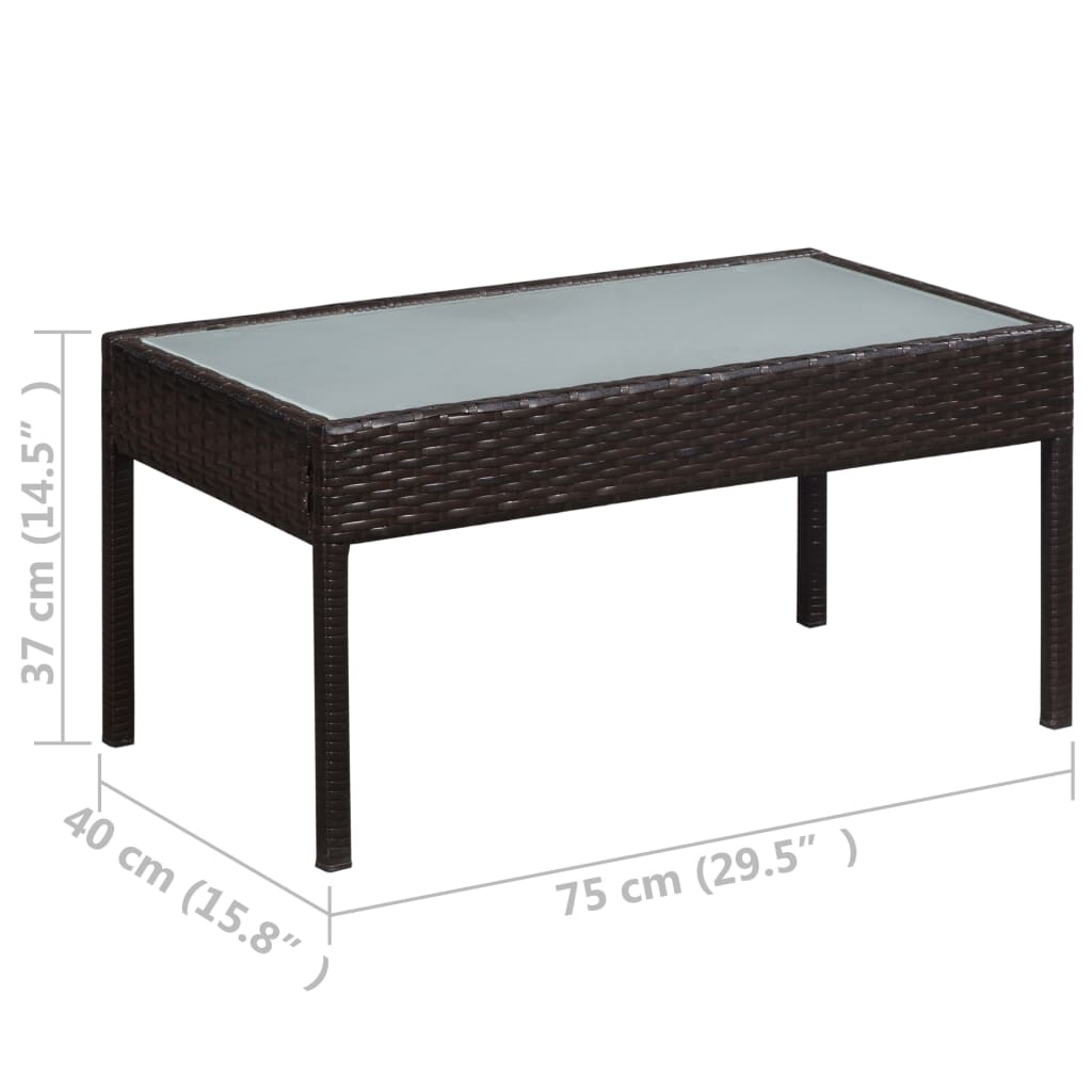 haveloungesæt 5 dele med hynder polyrattan sort