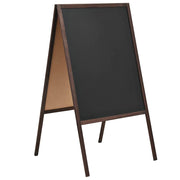 dobbeltsidet tavle cedertræ fritstående 60 x 80 cm
