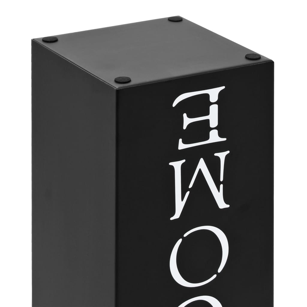 paraplystativ velkommen stål sort