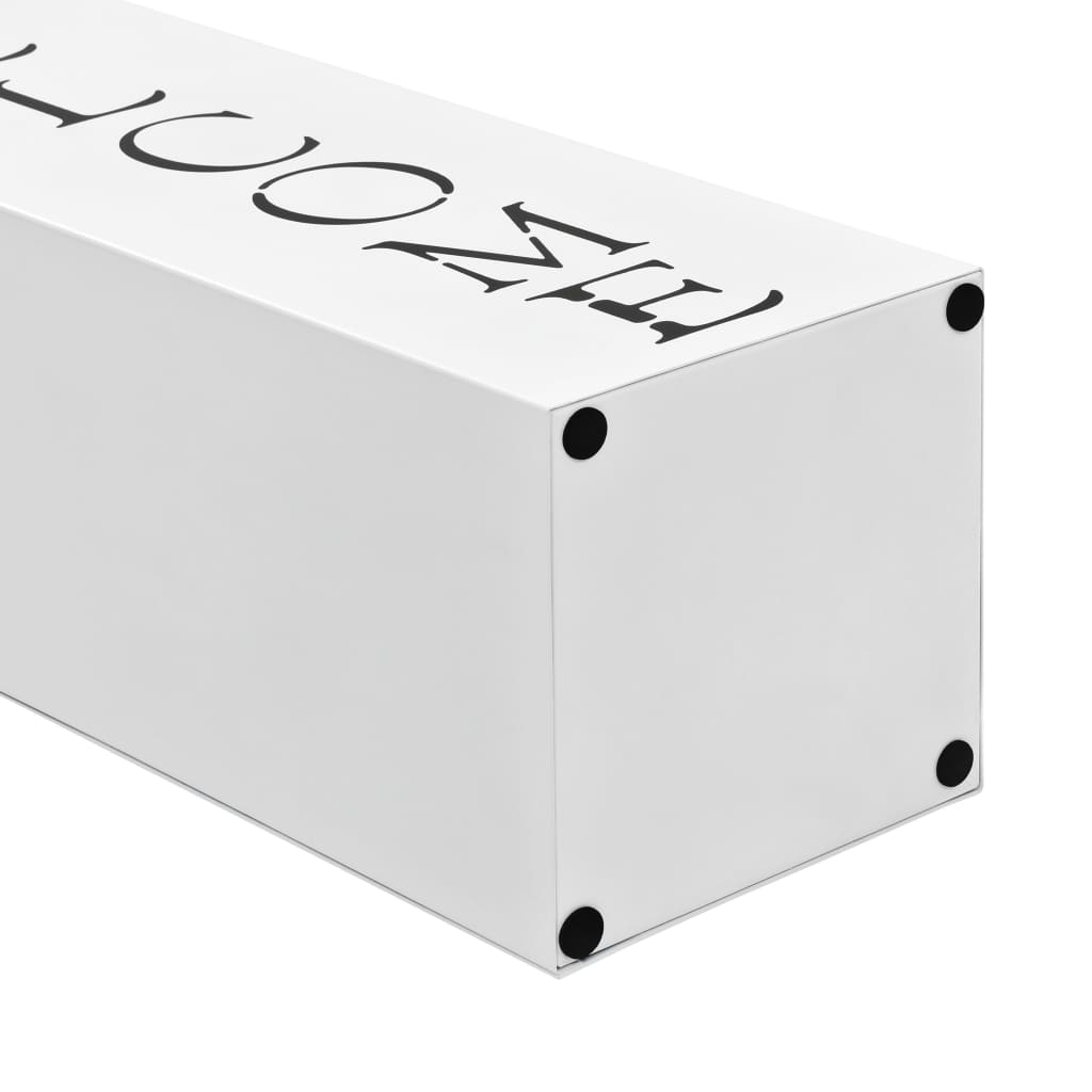 paraplystativ velkommen stål hvid