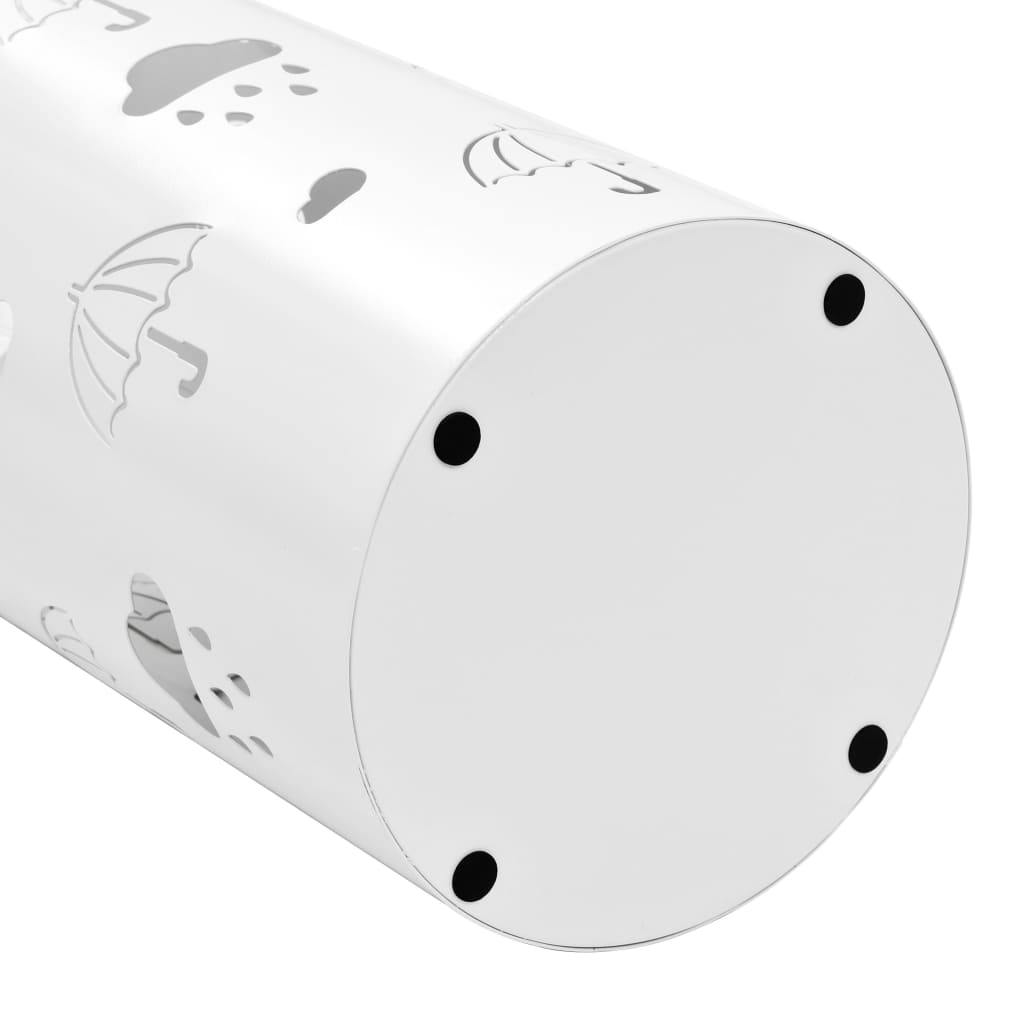 paraplystativ paraplyer stål hvid