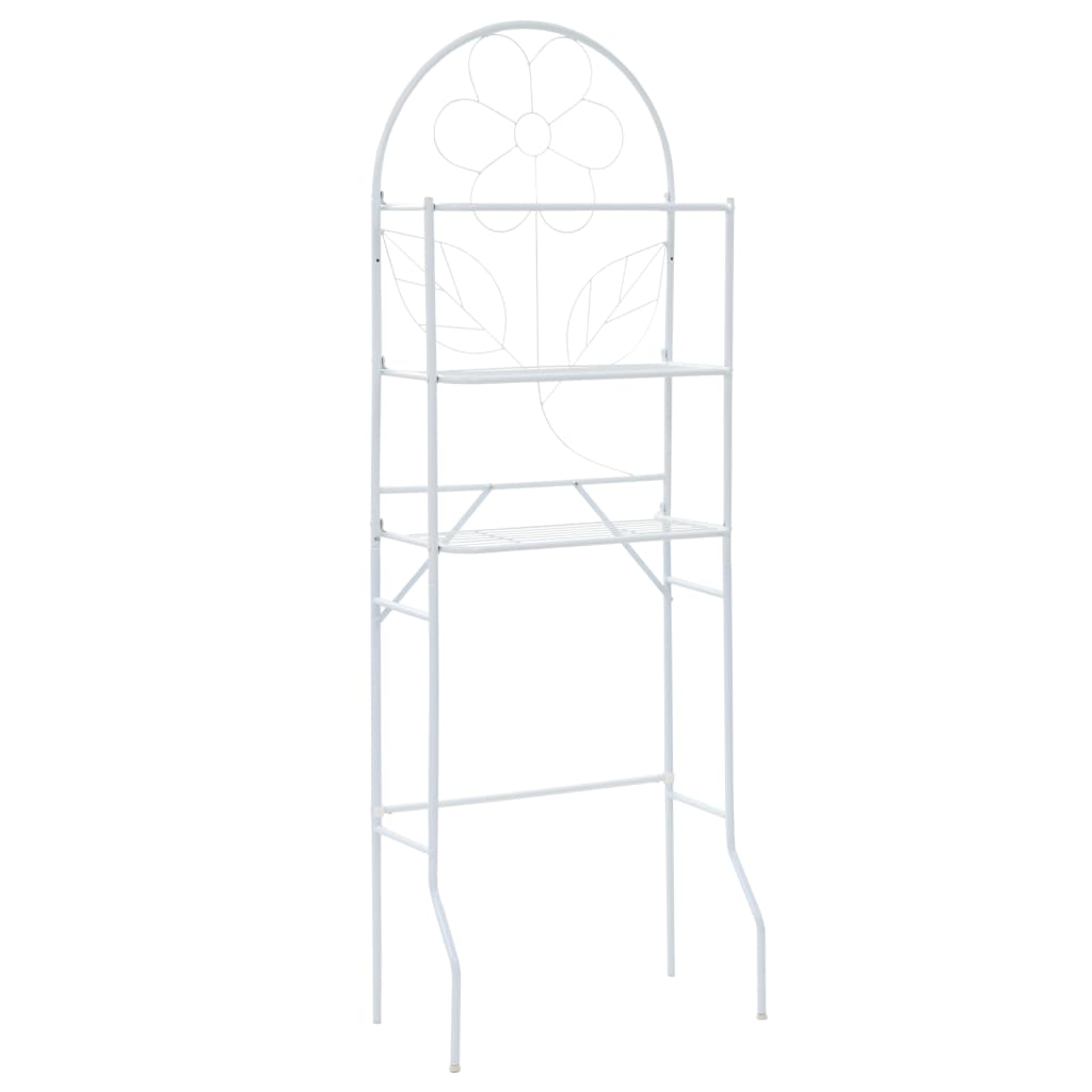 Badeværelsesstativ med 3 hylder 60×33×174 cm - hvid