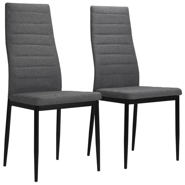 spisebordsstole 2 stk. stof lysegrå