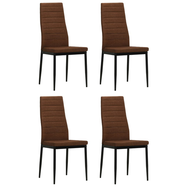 spisebordsstole 4 stk. stof brun