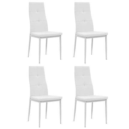 spisebordsstole 4 stk. kunstlæder hvid