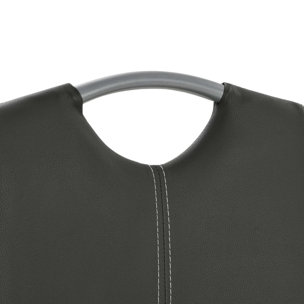 spisebordsstole med cantilever 4 stk. kunstlæder grå