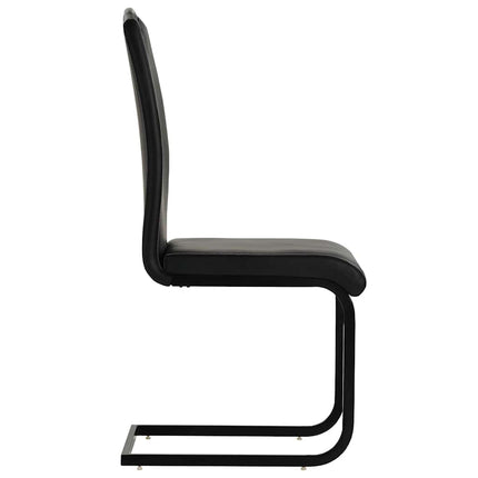 spisebordsstole med cantilever 4 stk. kunstlæder sort