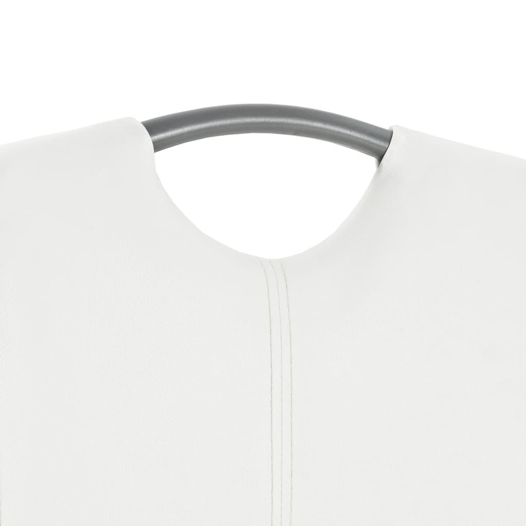 spisebordsstole med cantilever 4 stk. stof hvid