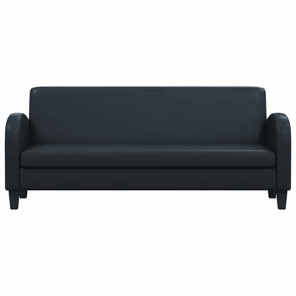 sofasæt 2 dele kunstlæder sort