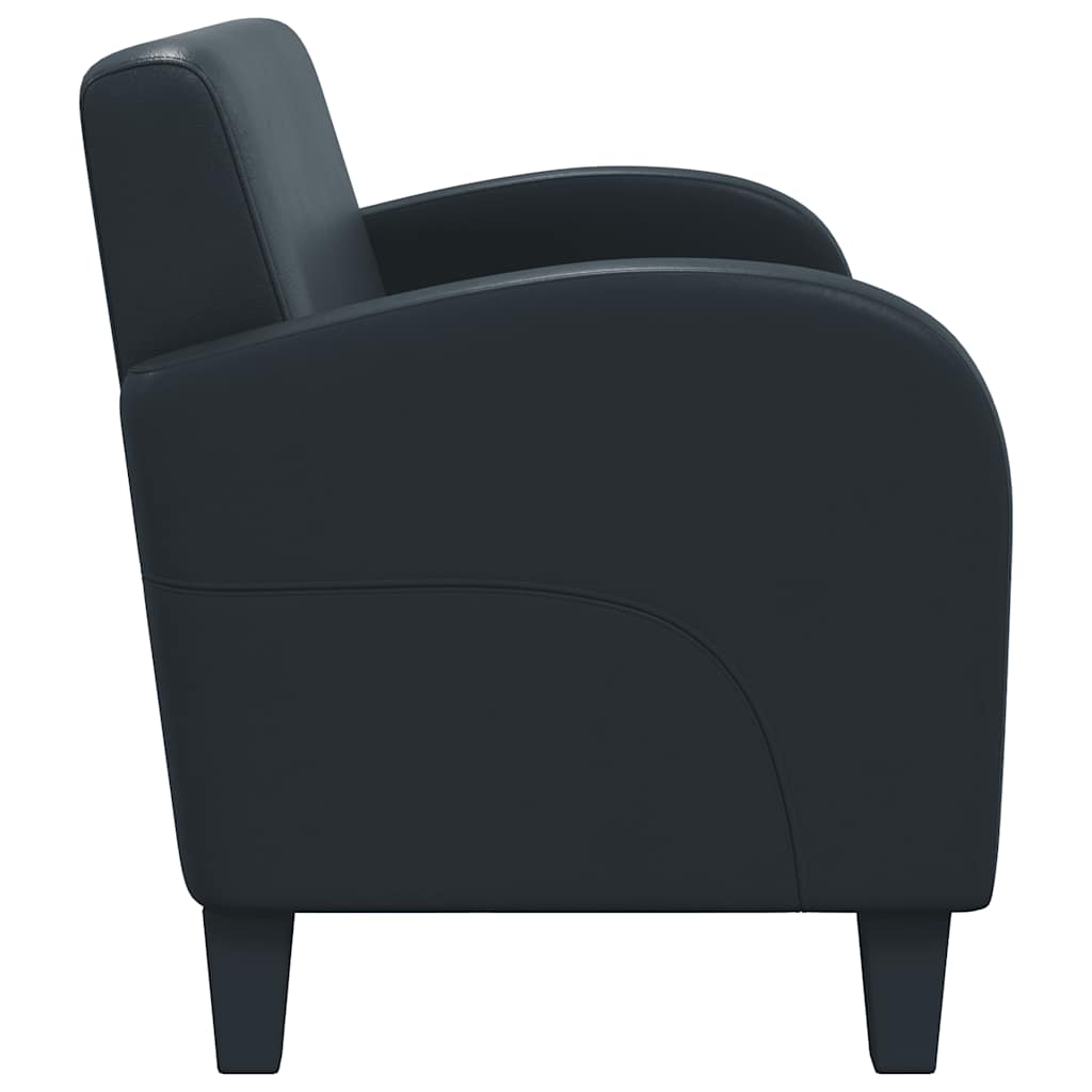 sofasæt 2 dele kunstlæder sort