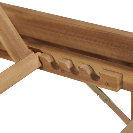 foldbar liggestol massivt akacietræ