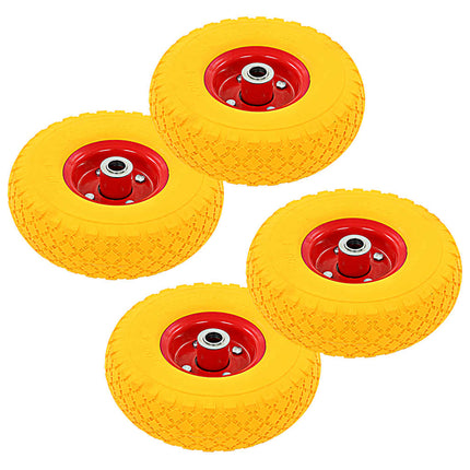 hjul til sækkevogn 4 stk. 3.00-4 (245x82) massivt PU