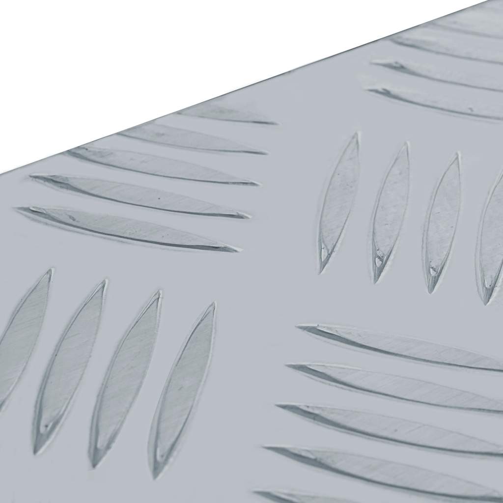 aluminiumskasse 48,5 x 14 x 20 cm sølvfarvet