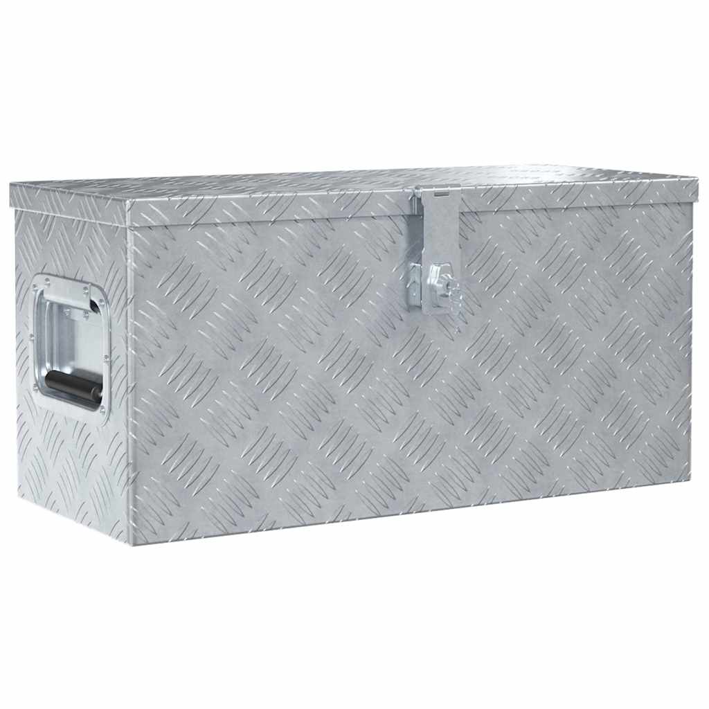 aluminiumskasse 61,5 x 26,5 x 30 cm sølvfarvet