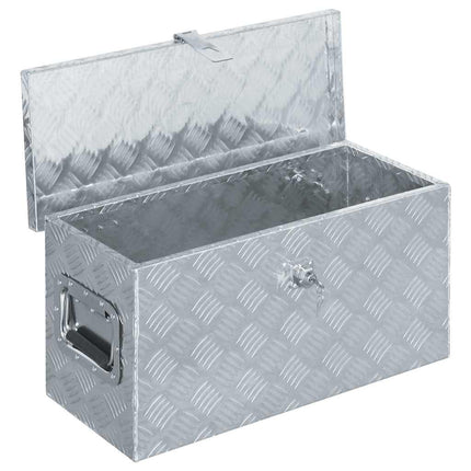 aluminiumskasse 61,5 x 26,5 x 30 cm sølvfarvet