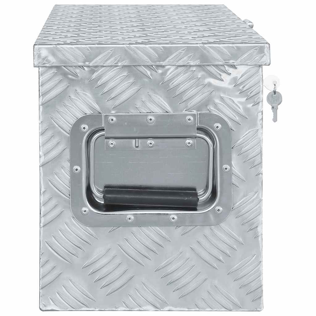 aluminiumskasse 61,5 x 26,5 x 30 cm sølvfarvet