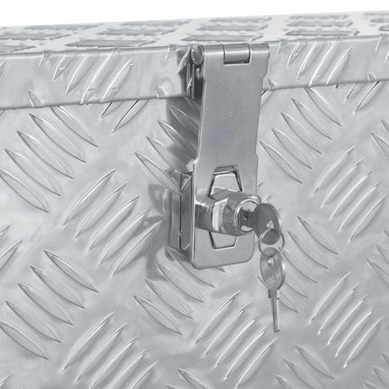 aluminiumskasse 80,5 x 22 x 22 cm sølvfarvet