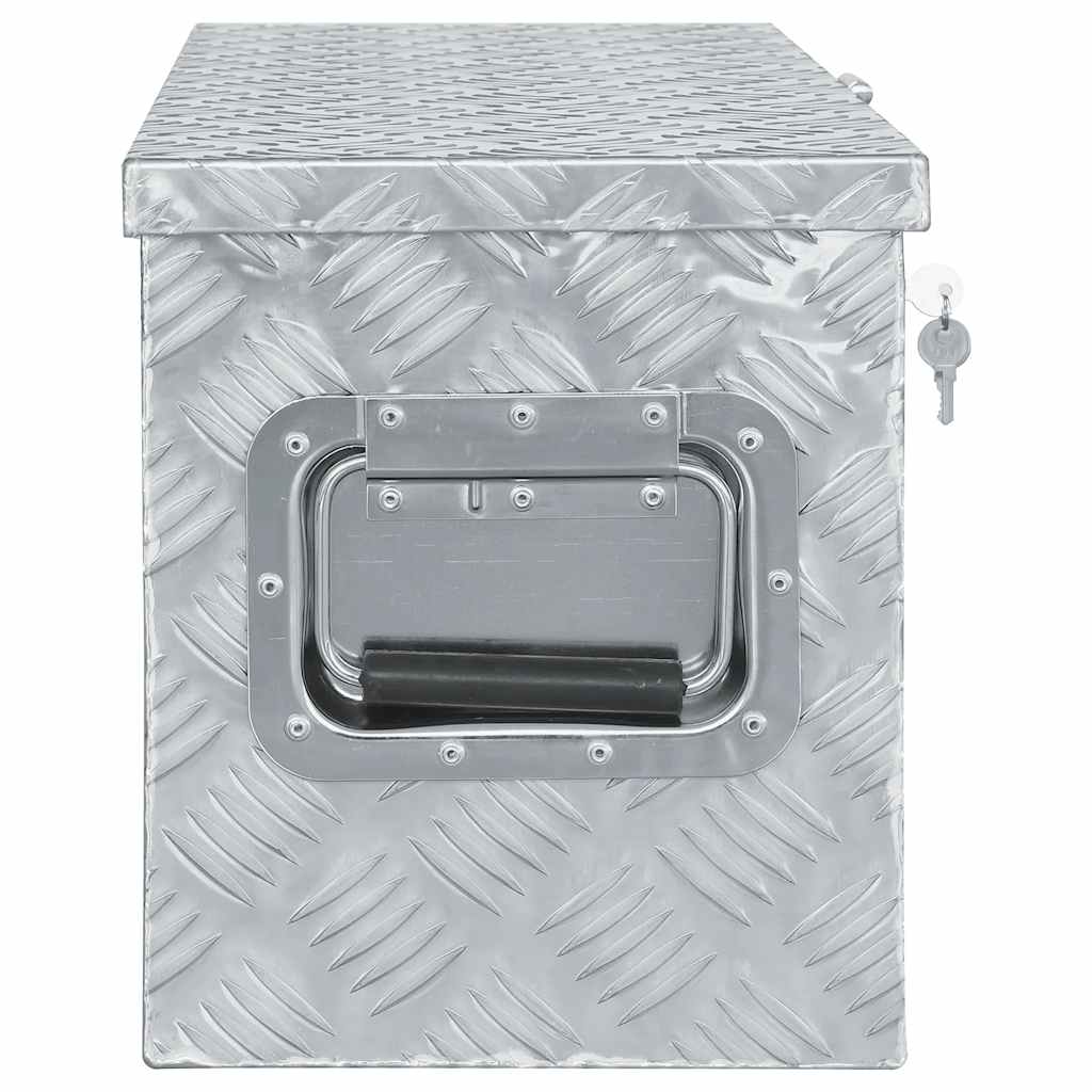 aluminiumskasse 76,5 x 26,5 x 33 cm sølvfarvet