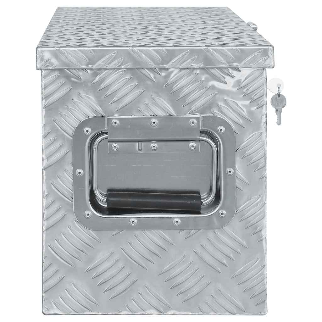 aluminiumskasse 80 x 30 x 35 cm sølvfarvet