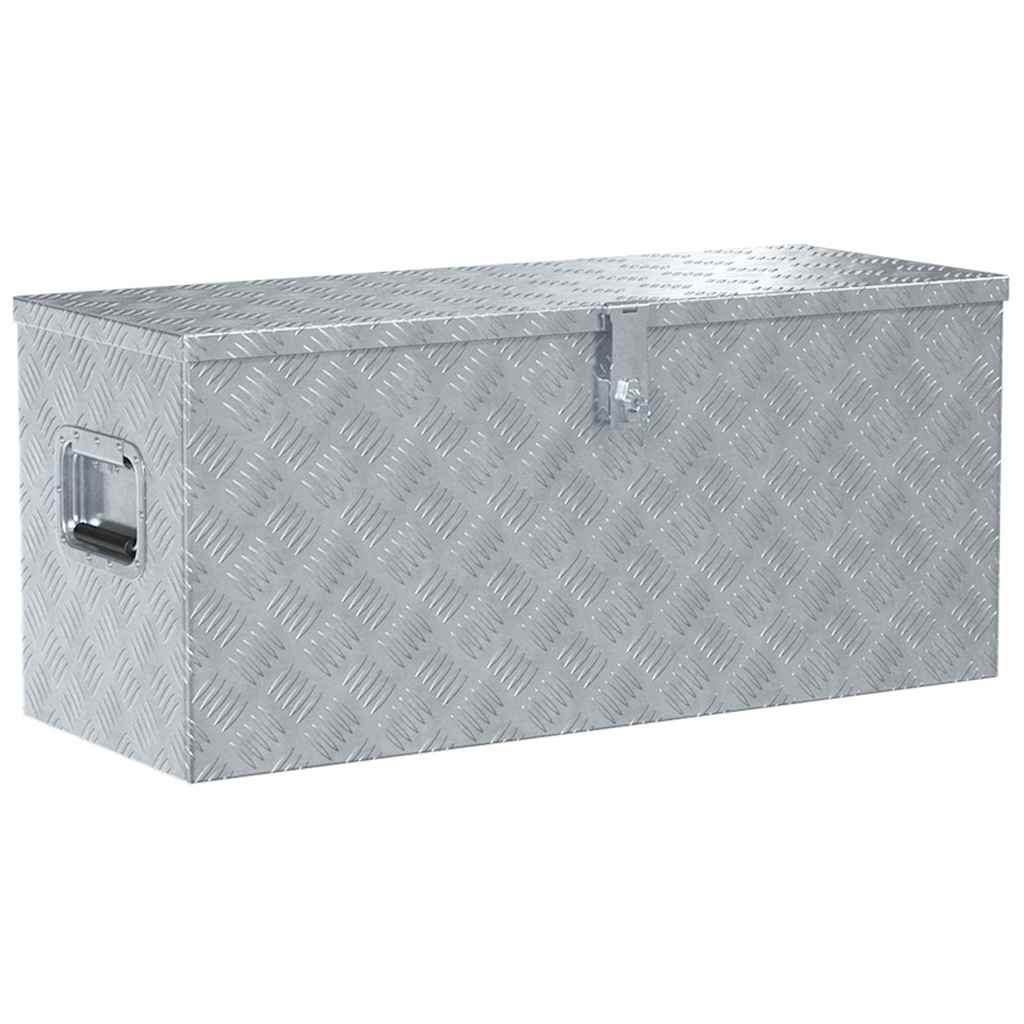 aluminiumsboks 90,5x35x40 cm sølvfarvet