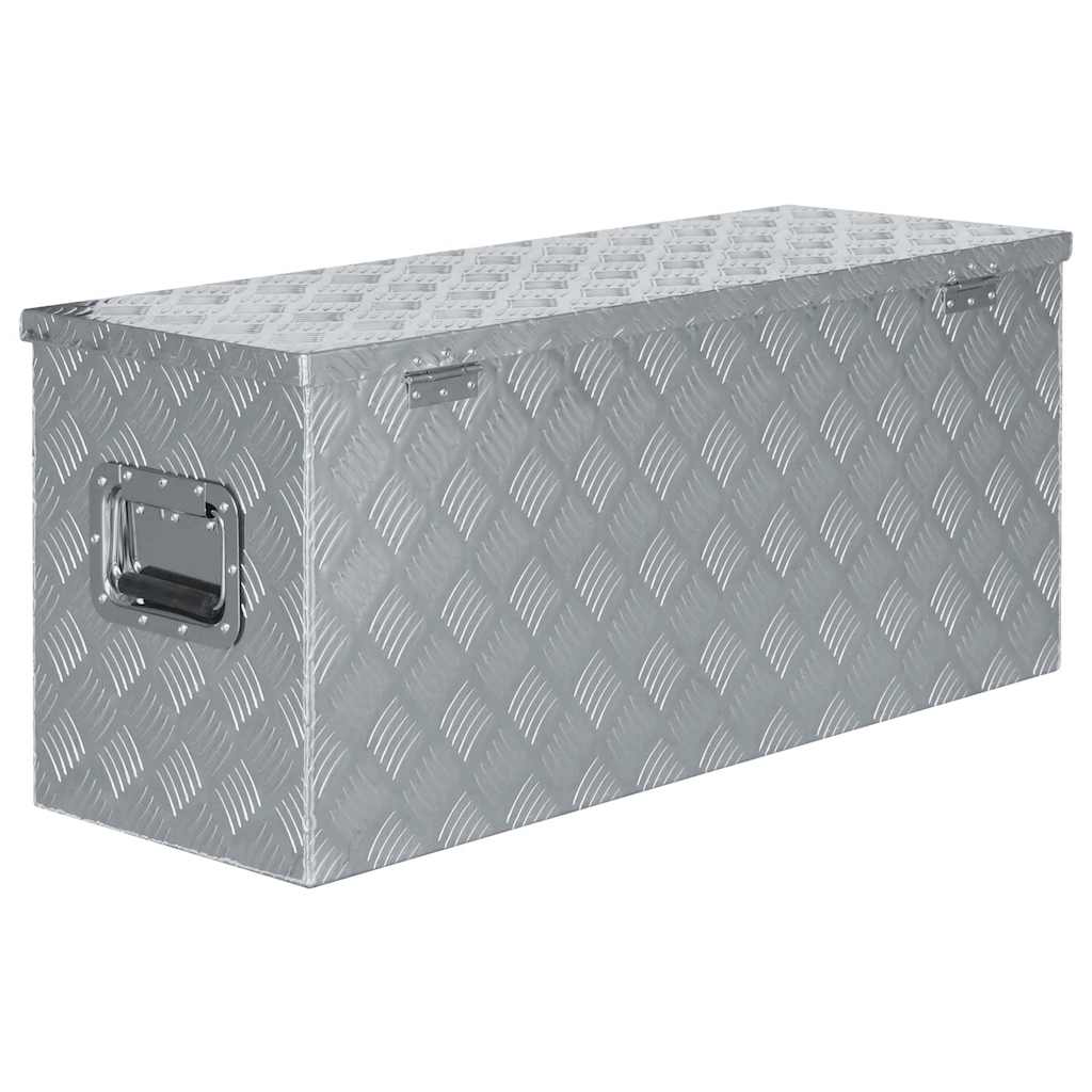 aluminiumsboks 90,5x35x40 cm sølvfarvet