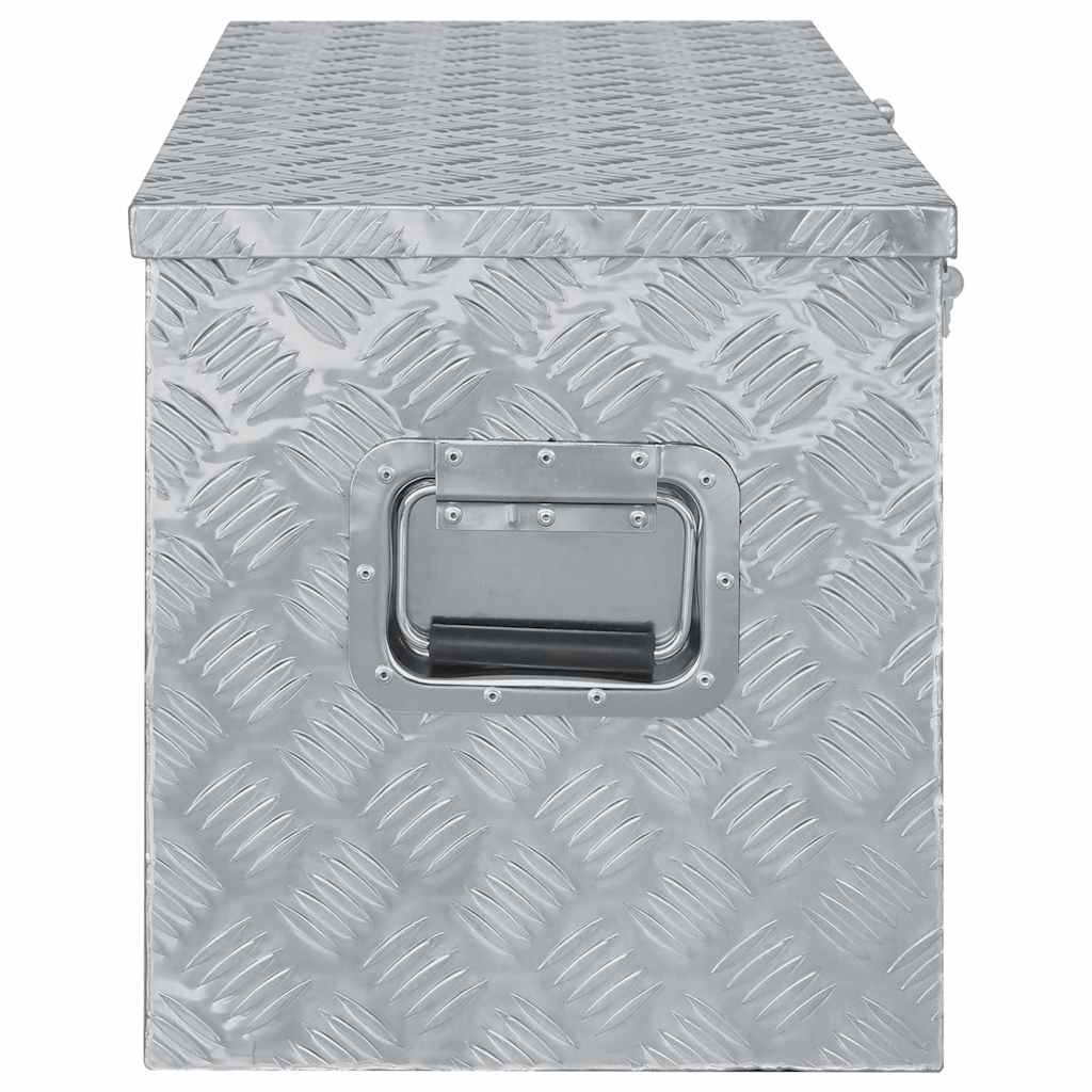 aluminiumskasse 110,5 x 38,5 x 40 cm sølvfarvet