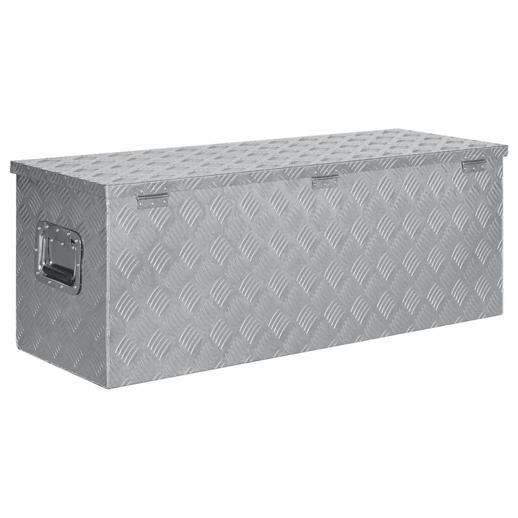 aluminiumskasse 110,5 x 38,5 x 40 cm sølvfarvet