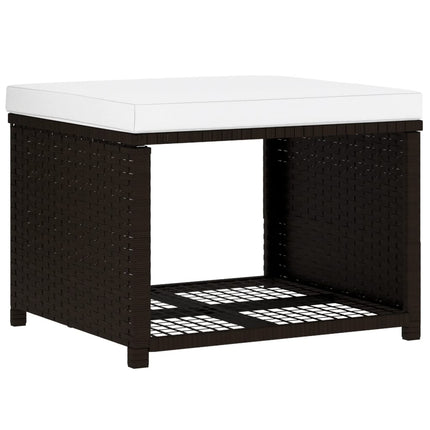 haveloungesæt 4 dele polyrattan brun