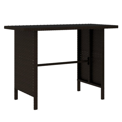 haveloungesæt 4 dele polyrattan brun