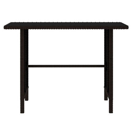 haveloungesæt 4 dele polyrattan brun