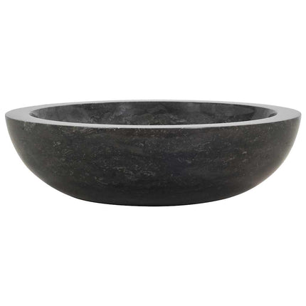 håndvask 40 x 12 cm marmor sort
