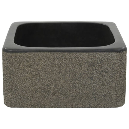 håndvask 30x30x15 cm flodsten sort