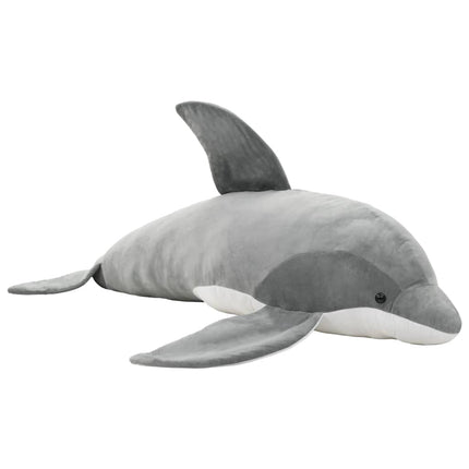 tøjdyr delfin plysstof grå
