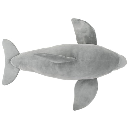 tøjdyr delfin plysstof grå