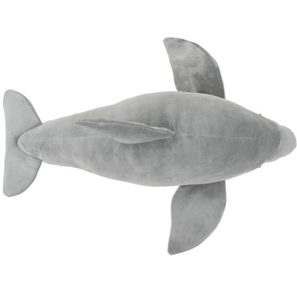 tøjdyr delfin plysstof grå