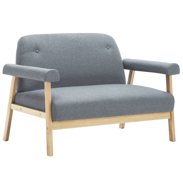 topersoners sofa i stof lysegrå