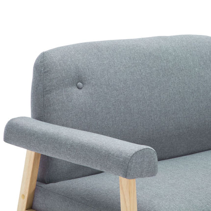 topersoners sofa i stof lysegrå