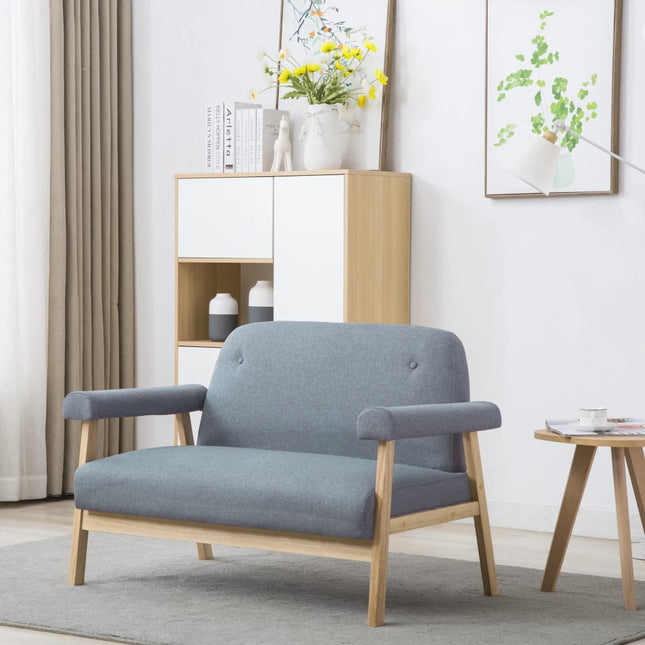 topersoners sofa i stof lysegrå
