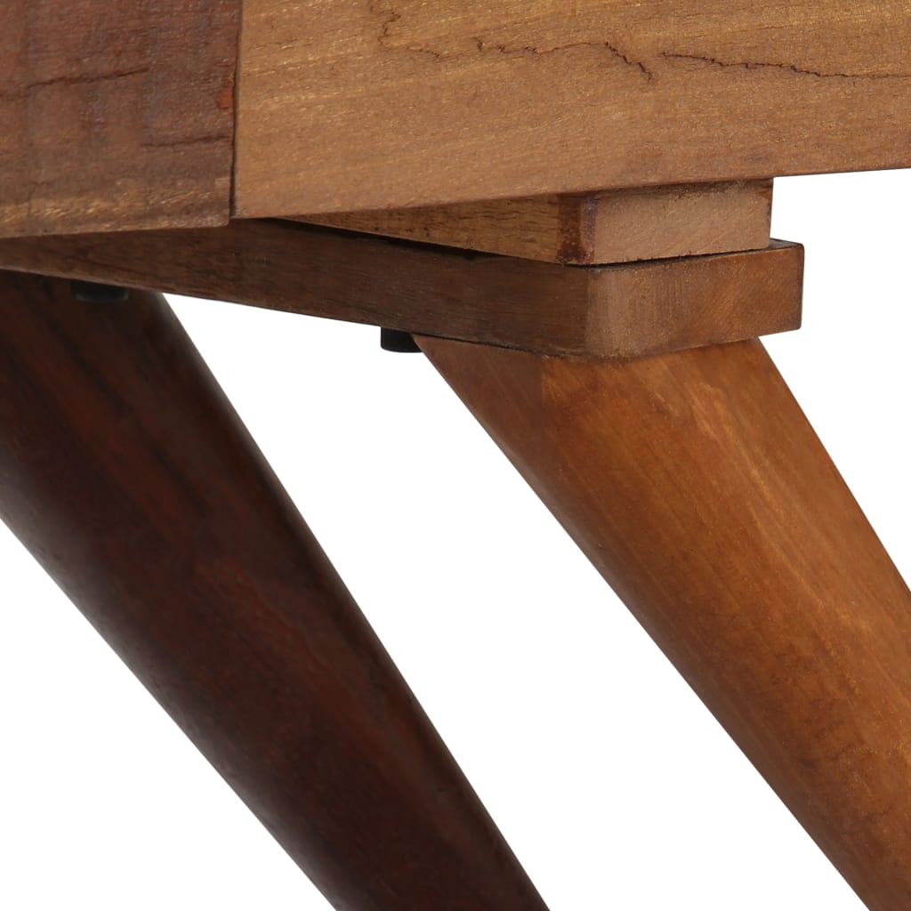 skænk 110x30x75 cm massivt genbrugstræ brun