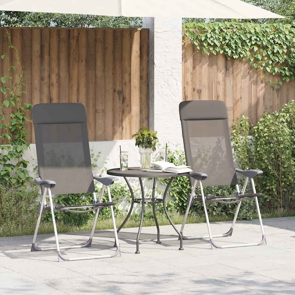 vidaXL Campingstole - Foldbare - 2 stk. - Grå