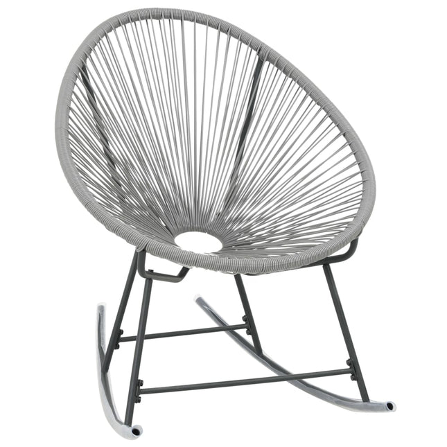 udendørs gyngestol polyrattan grå