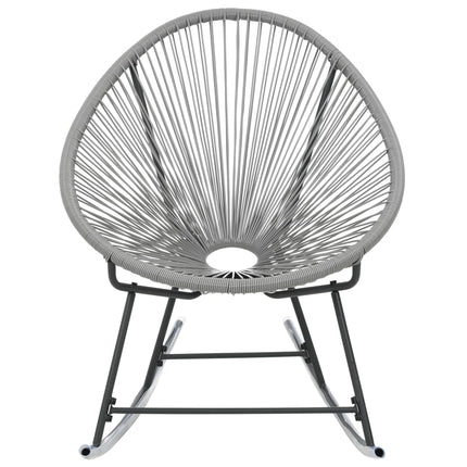 udendørs gyngestol polyrattan grå