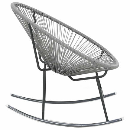 udendørs gyngestol polyrattan grå