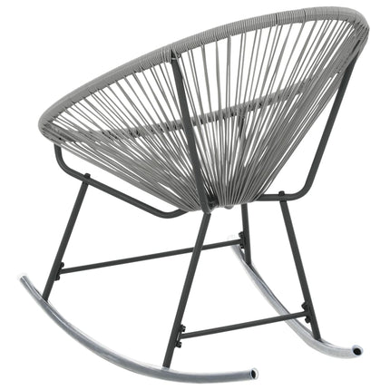 udendørs gyngestol polyrattan grå